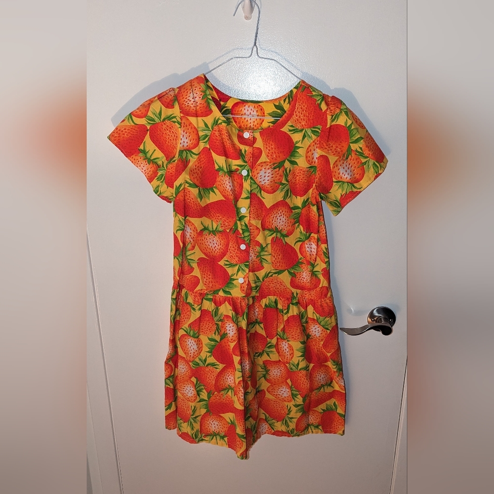 Brand New Strawberry Summer Dress - Girls (Kids) Size Large